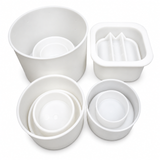 Hard cheese mould kit set of 4 moulds - large mould with follower, cylinder mould with follower, mini square pan, cheddar mould
